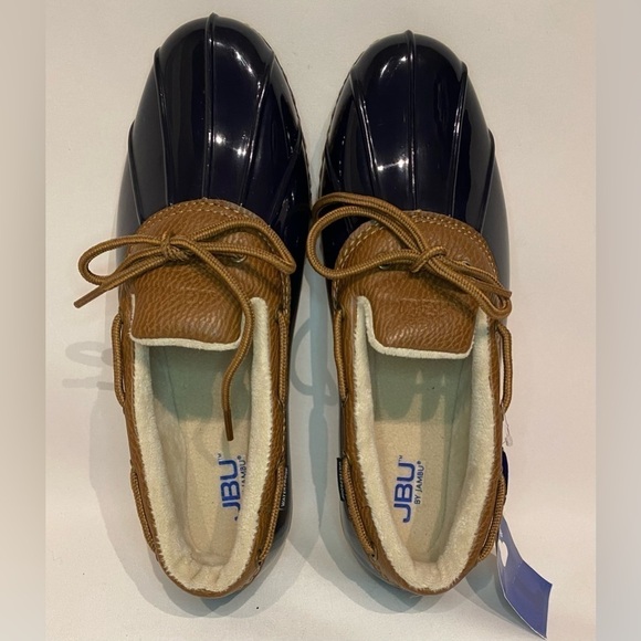 NWT JBU by Jambu Women’s Woodbury Waterproof Duck Shoes Navy/Tan Size 10M - Picture 8 of 16